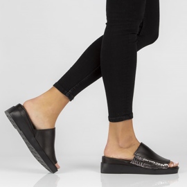 Lederhausschuhe Filippo DK3921 / 22 Bk schwarz 1