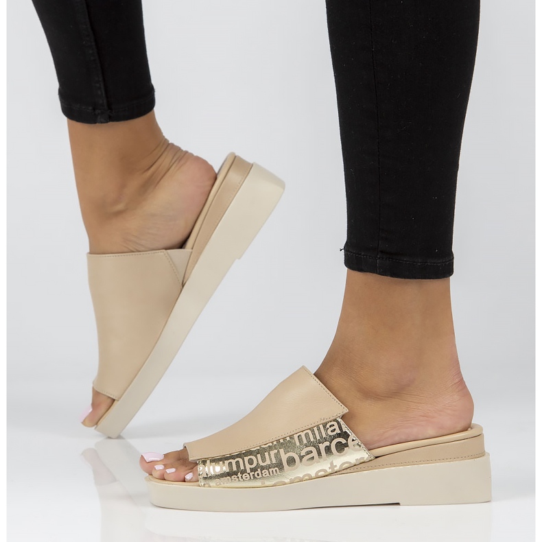 Lederhausschuhe Filippo DK3921 / 22 Beige sein 1