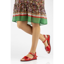 Rote Filippo DS3913 / 22 Rd Ledersandalen 2