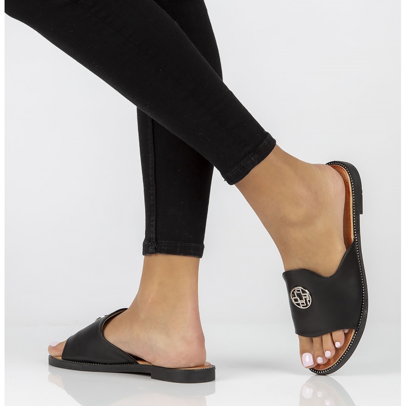 Filippo DK3668 / 22 Bk schwarze Hausschuhe 1