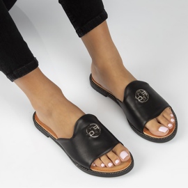 Filippo DK3668 / 22 Bk schwarze Hausschuhe 2