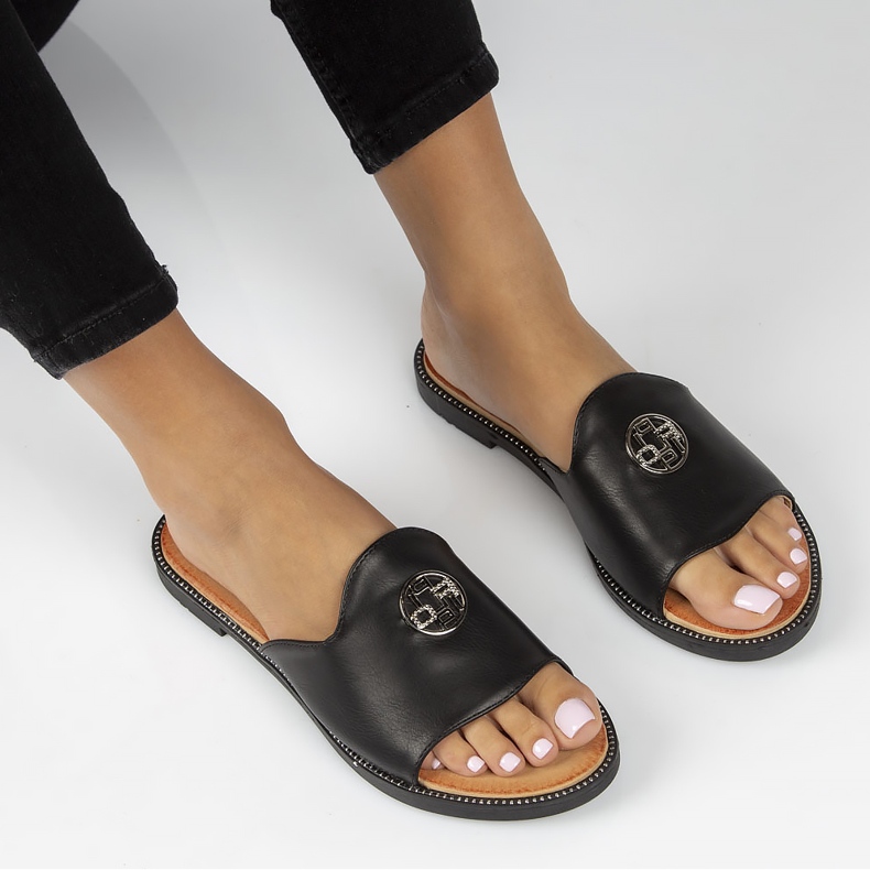 Filippo DK3668 / 22 Bk schwarze Hausschuhe 2