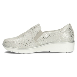 Lederschuhe Filippo DP1325 / 22 Si Silber 1