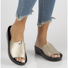 Lederpantoffeln Filippo DK2059 / 22 Gehen Sie golden 1