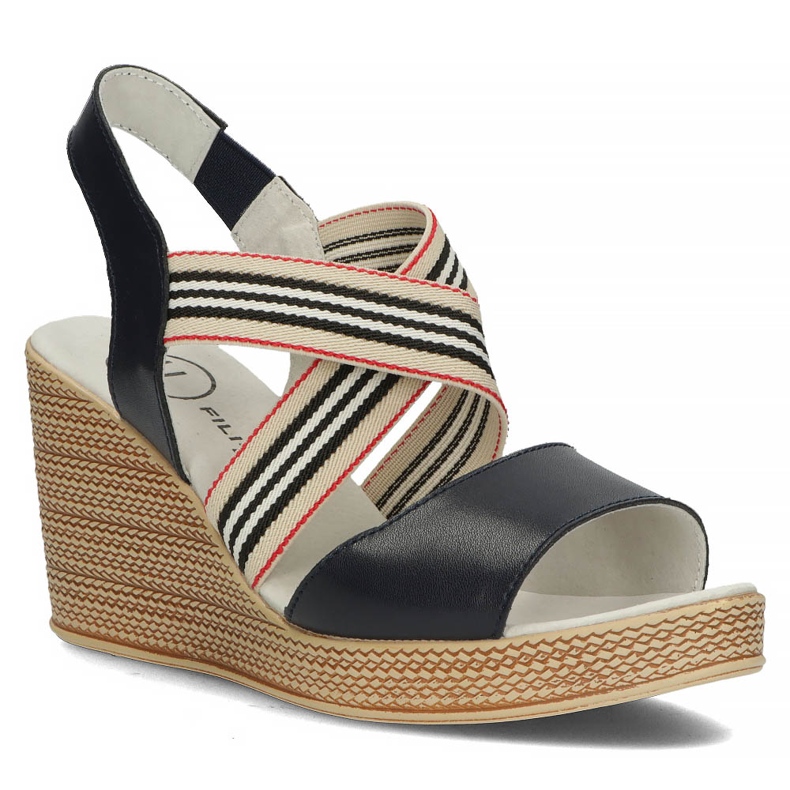Ledersandalen Filippo DS3520 / 22 Nv marineblau 1