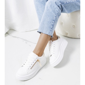 Tamis-Sneakers für Damen in Weiß und Gold golden 1