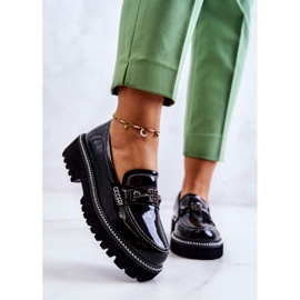 S.Barski Lacklederschuhe mit schwarzer Adison-Dekoration 2