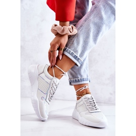 S.Barski Klassische Damen-Sneaker Weiß Carly 2