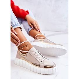 S.Barski Damen-Brogues auf der beige-goldenen Noriso-Plattform 1