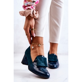 PA2 Diana Suede Green Snakeskin Pumps grün 1