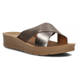 Filippo DK3611 / 22 Gn Rotguss-Hausschuhe silber- grau 1