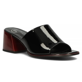 Leder Filippo DK3722 / 22 Bk schwarze Hausschuhe 1