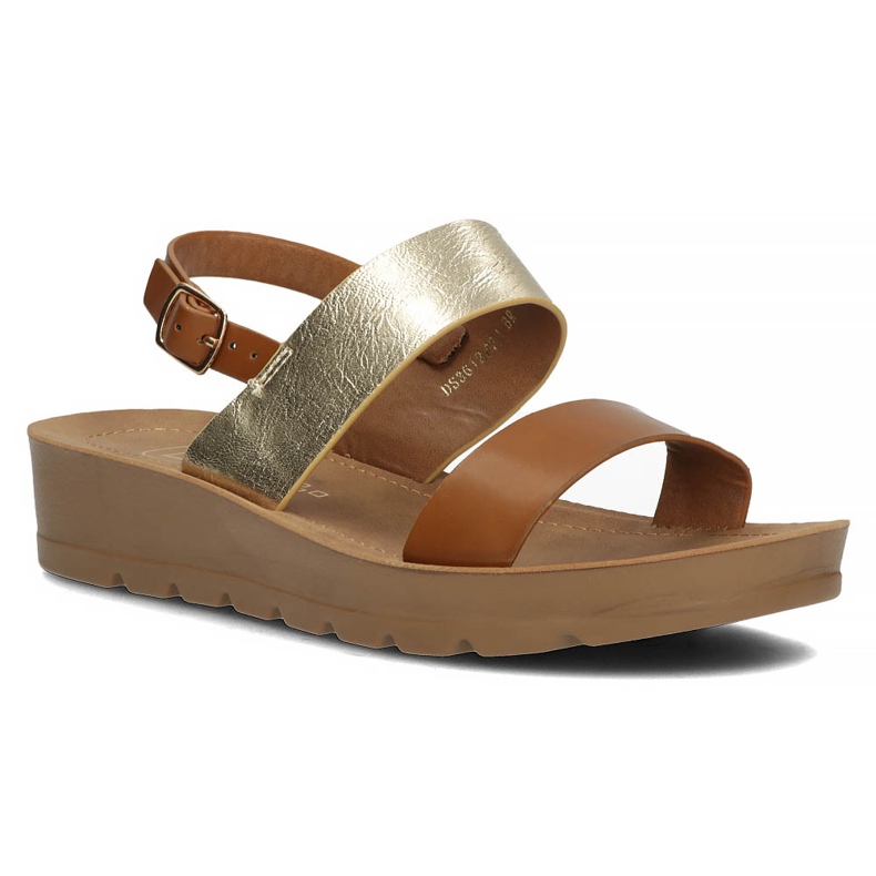 Filippo DS3612 / 22 Br braune Sandalen golden 1