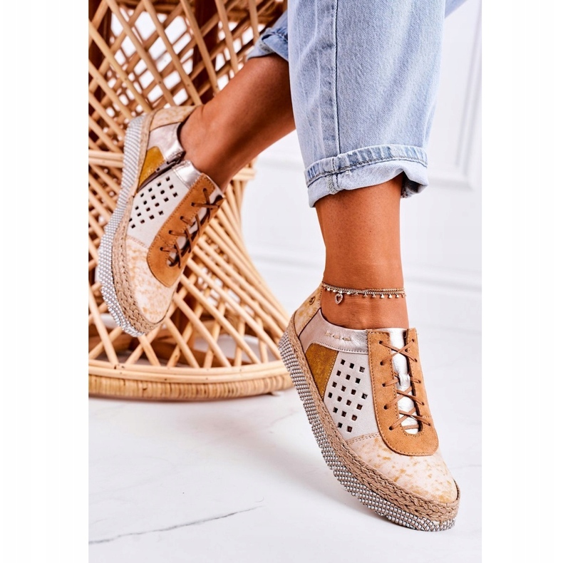 Damen Lederschuhe Maciejka Gelb 03339-44 2