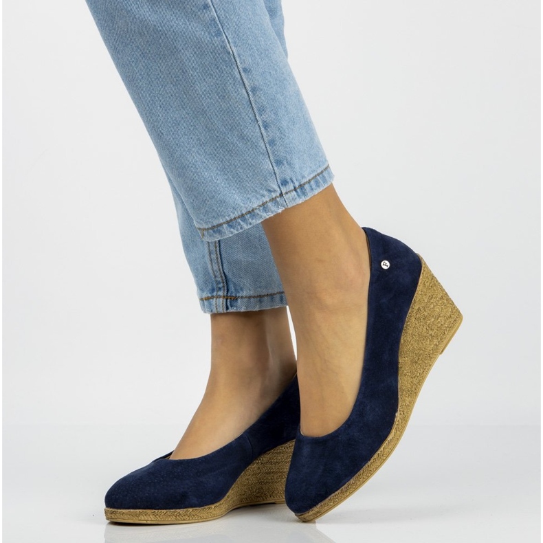 Lederschuhe Filippo DP1328 / 20 Nv marineblau navy blau gelb 2