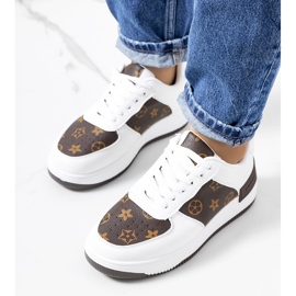 BM Weiße und braune Turnschuhe für Damen von Djenna gelb 1