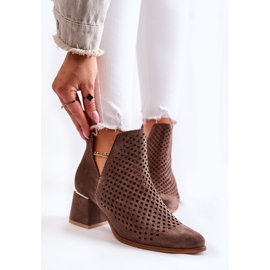 Lewski Shoes Durchbrochene Wildlederstiefel Lewski Schuhe 3165 Erdvelours mehrfarbig 1