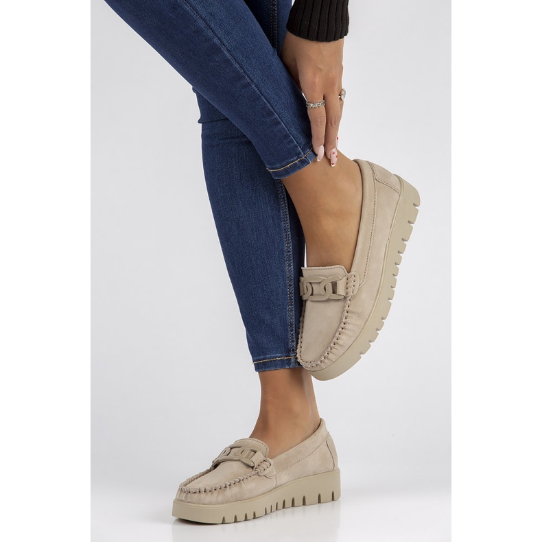 Leder-Slipper Filippo DP3334 / 22 Beige sein 1