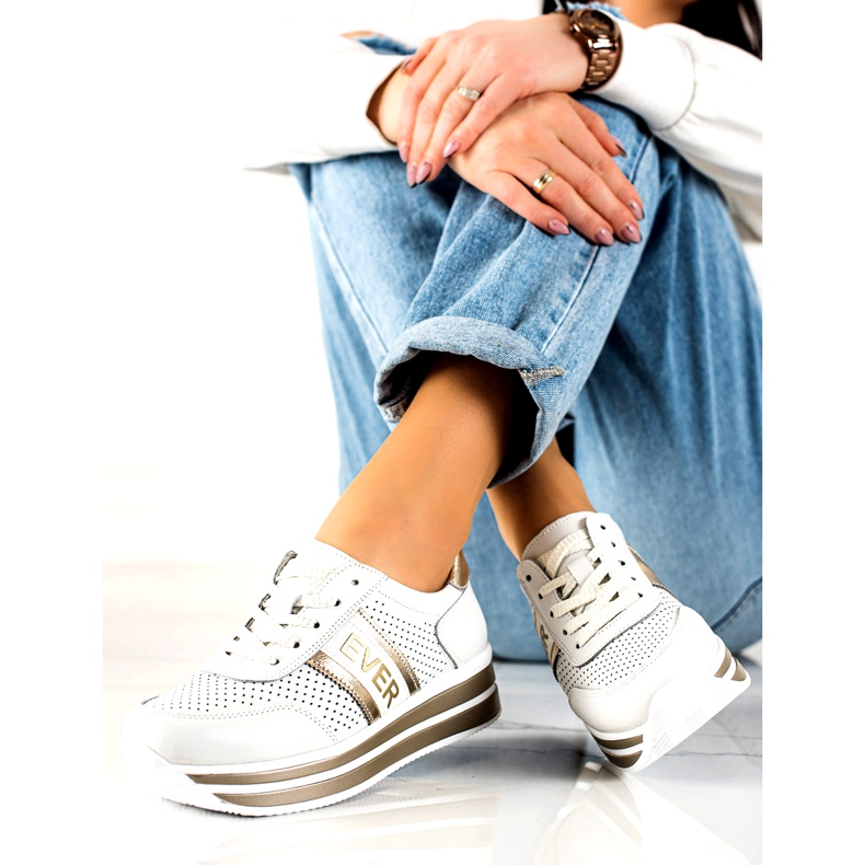 Ever Sports Schuhe für Frauen Filippo DP1414 weiß und gold golden 2