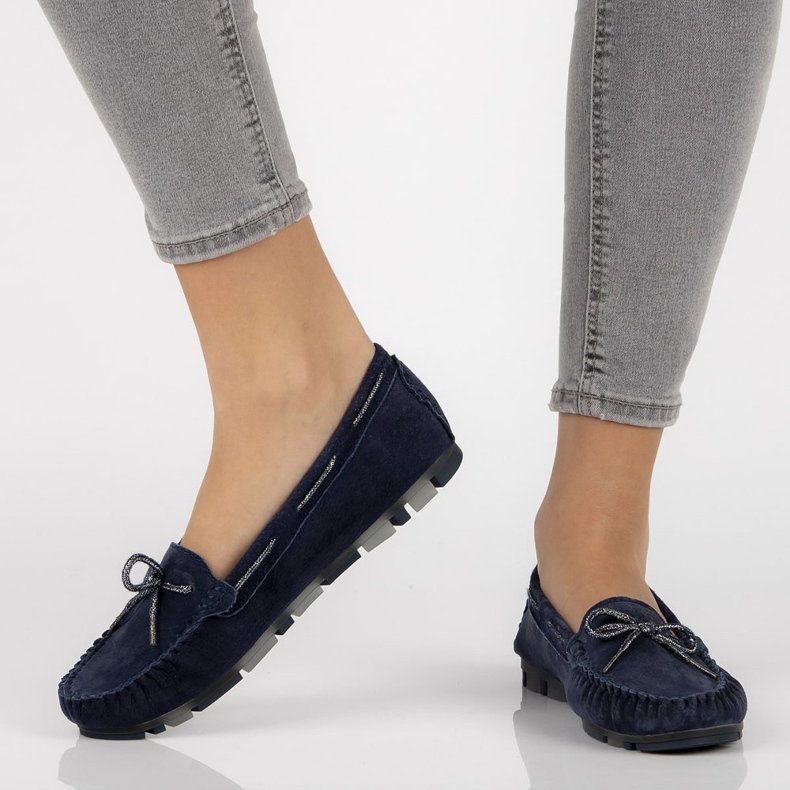 Lederhalbschuhe Filippo DP1203 / 20 Nv marineblau 1