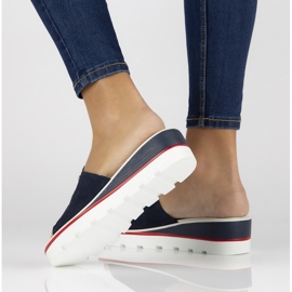 Lederhausschuhe Filippo DK3635 / 22 Nv marineblau navy blau 1