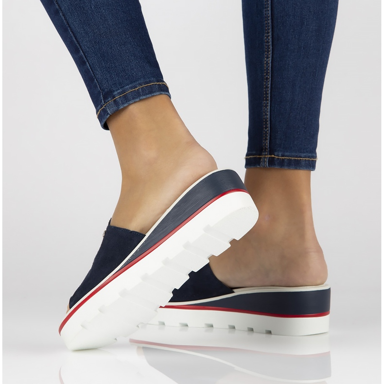 Lederhausschuhe Filippo DK3635 / 22 Nv marineblau navy blau 1