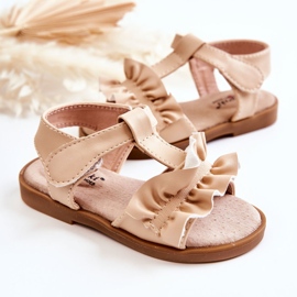 S.Barski Kindersandalen mit Klettverschluss Beige Lussia 2