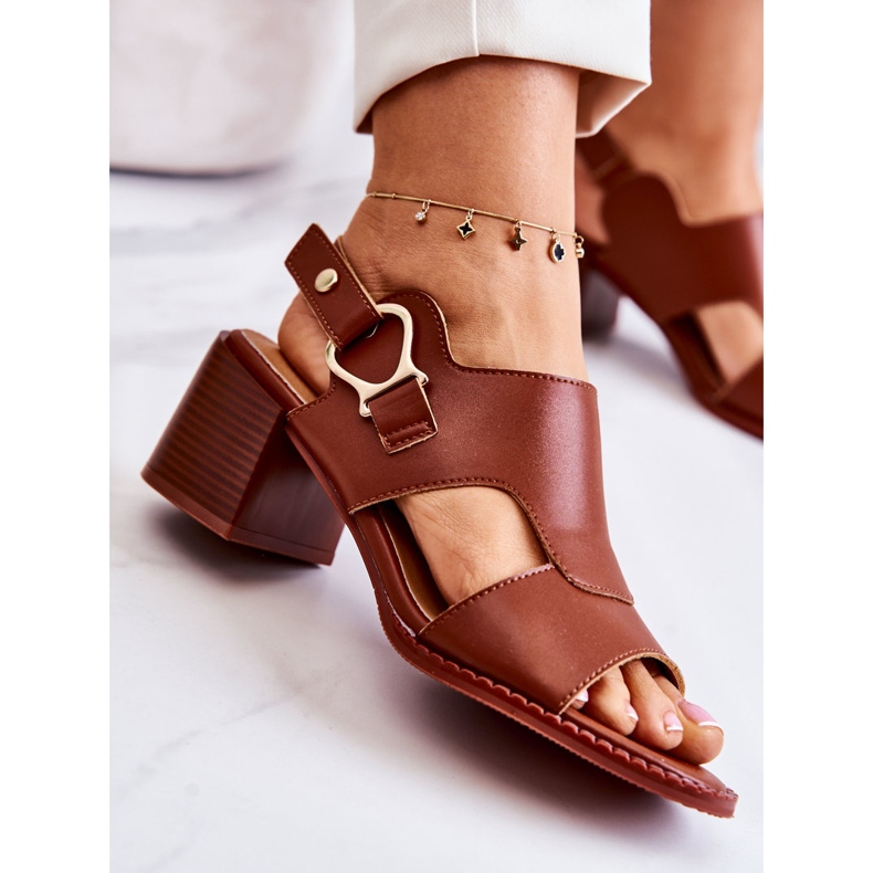 Ledersandalen mit hohem Absatz La.Fi Brown Leratto braun 1