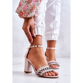 Lewski Shoes Ledersandalen Openwork Lewski 2869 Perlrosa beige 1