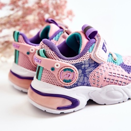 PJ2 Sportschuhe für Kinder mit Klettverschluss Rosa-Violett Lillo 2