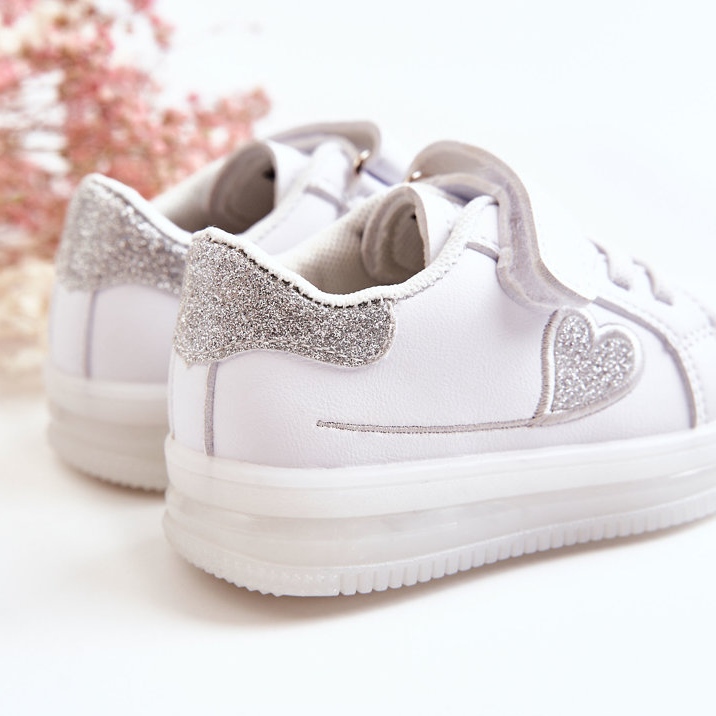 PA1 Sportschuhe aus Leder für Kinder mit Klettverschluss Weiß Baylene 2