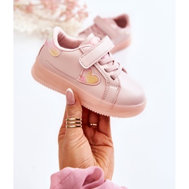 PA1 Sportschuhe aus Leder für Kinder mit Klettverschluss Pink Baylene rosa 1