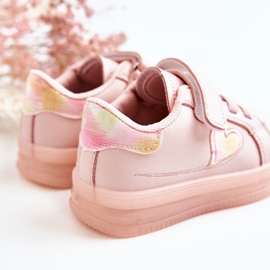 PA1 Sportschuhe aus Leder für Kinder mit Klettverschluss Pink Baylene rosa 2