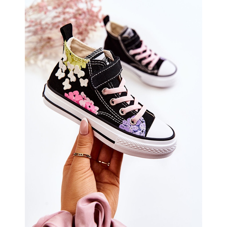 PA1 High-Top-Sneaker aus Stoff für Kinder Print Black Dorry schwarz 1