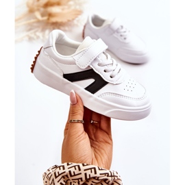 Niedrige Sportschuhe aus Leder für Kinder Schwarz und Weiß Jessie 1