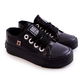 Kinder Ledersneaker Big Star JJ374311 Schwarz 1