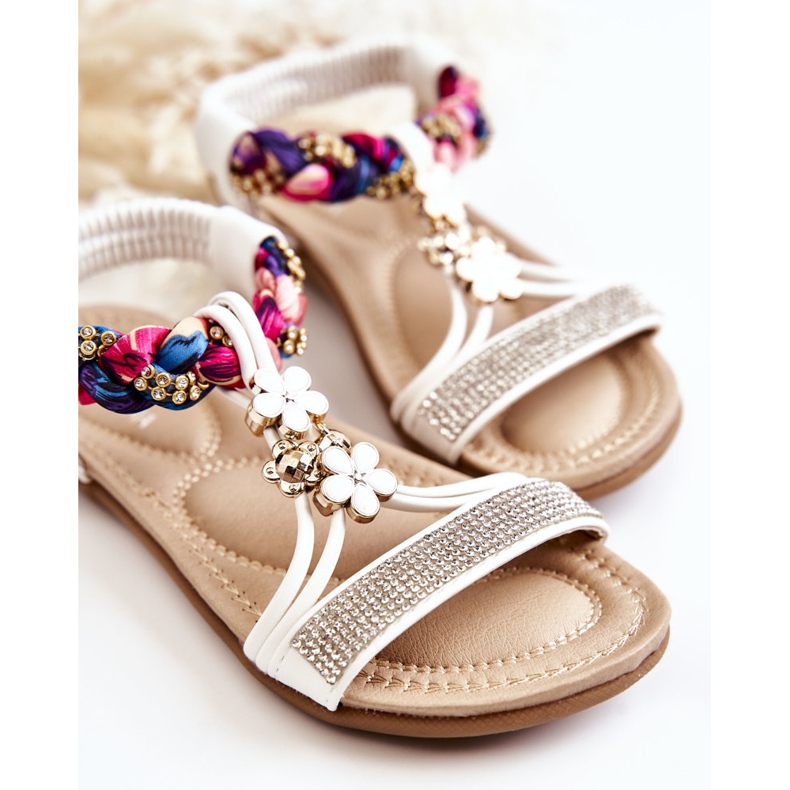 Weiße Sammi Slip-On-Sandalen für Kinder 2