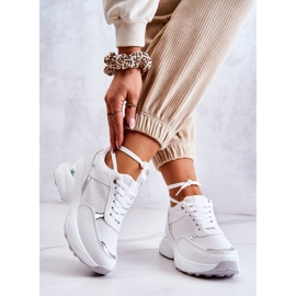 PG1 Glänzende Sportschuhe für Damen mit Keilabsatz, weiße Aktivität silber- 2