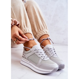 PG1 Klassische Sportschuhe für Damen auf Wedge Grey Advanced silber- grau 1