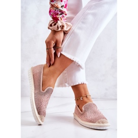 PG1 Damen Textil Espadrilles mit Zirkonia Pink Deimos rosa 2