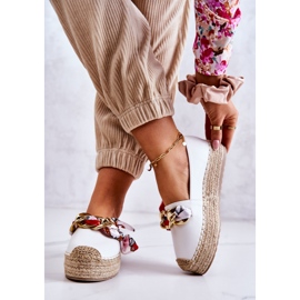 PS1 Espadrilles aus Leder für Damen mit Kette in Weiß 2