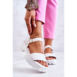 PS1 Ledersandalen mit hohen Absätzen Weiß Sovie 1