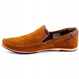 KOMODO Herrenschuhe Mokassins 876 Sommer camel braun orange 1