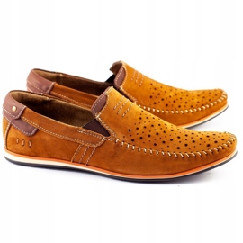 KOMODO Herrenschuhe Mokassins 876 Sommer camel braun orange 2