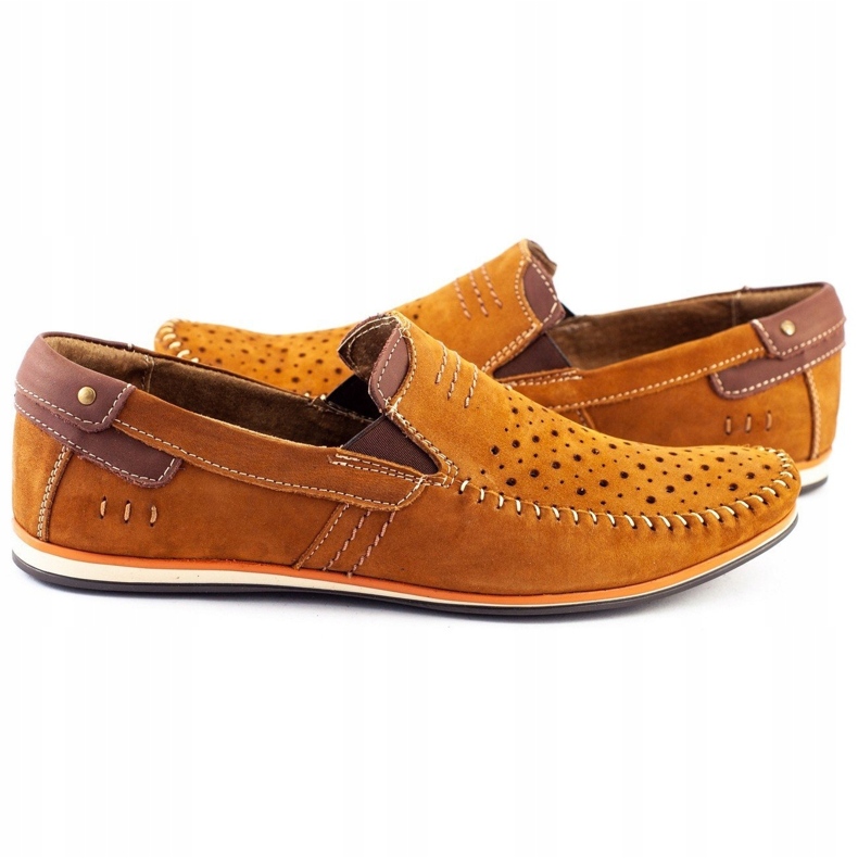 KOMODO Herrenschuhe Mokassins 876 Sommer camel braun orange 3
