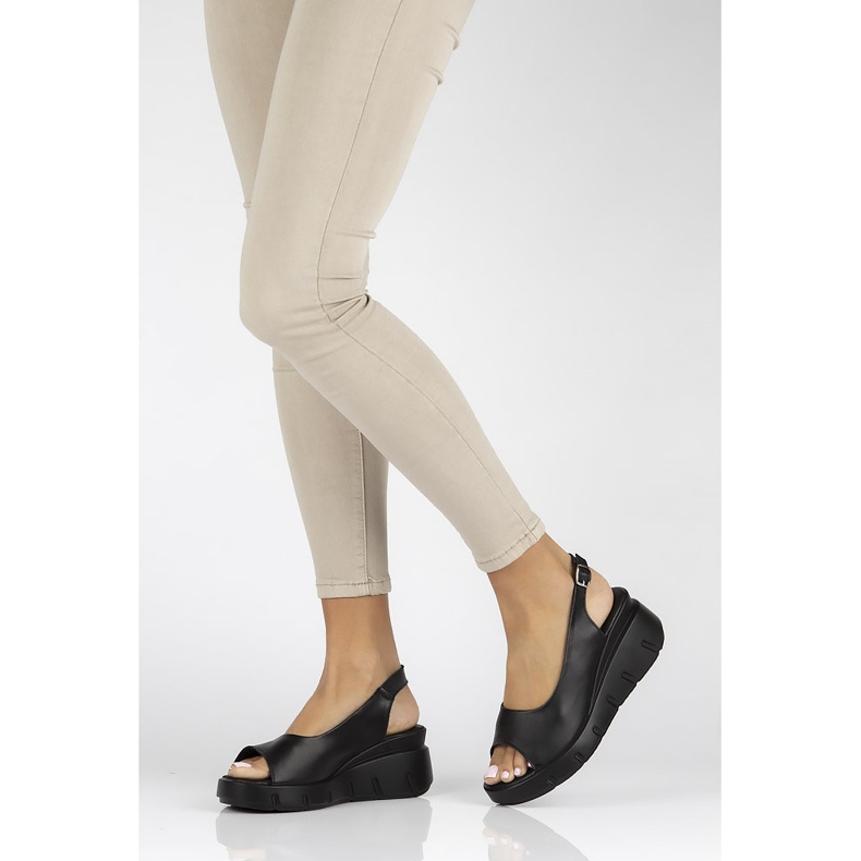 Ledersandalen Filippo DS3595 / 22 Bk schwarz 1