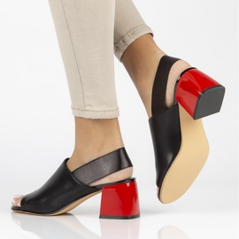 Ledersandalen Filippo DS3729 / 22 Bk schwarz 1