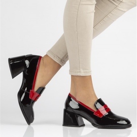 Lederpumps Filippo DP3727 / 22 Bk schwarz rot 1