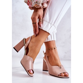 S.Barski Beige Fiorine Sandalen auf einer Stange 2