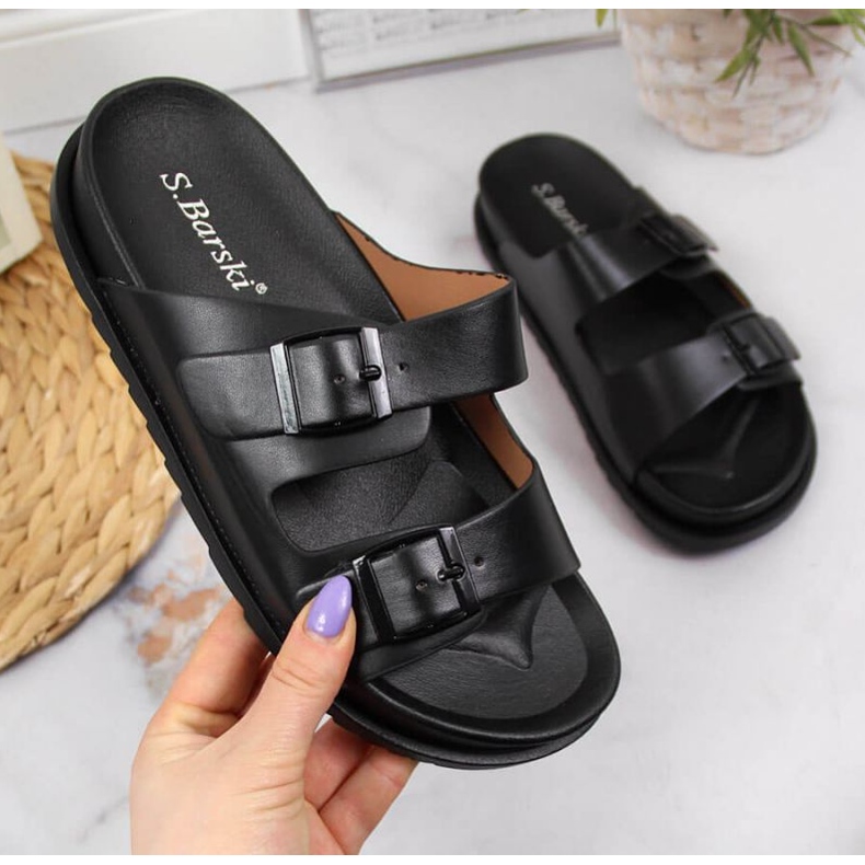 Everlast Gummi-Flip-Flops mit Schnallen Schwarz in S.Barski 1